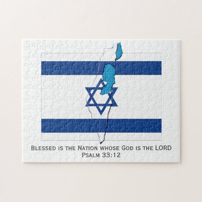 Puzzle ISRAEL FLAG | Blessed Nation | Star of David (Horizontal)