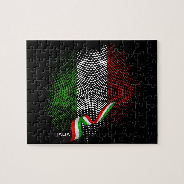 Puzzle Italian flag (Horizontal)