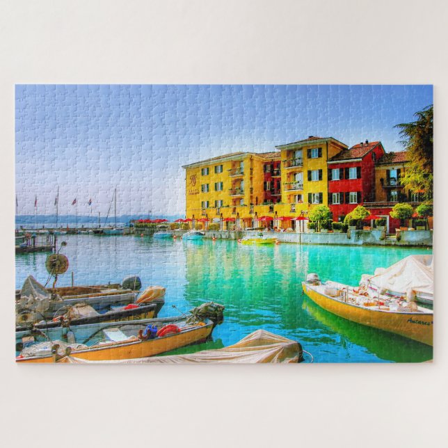 Puzzle Italie Lac de Garde Sirmione Waterfront (Horizontal)