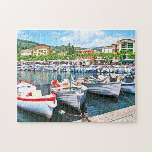 Puzzle Italie photo pittoresque été lac port (Horizontal)