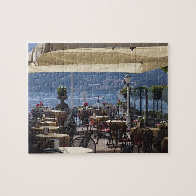 Puzzle Italie, Province de Côme, Bellagio. Café Lakeside. (Horizontal)