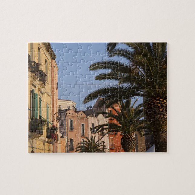 Puzzle Italie, Sardaigne, Cagliari. Bâtiments et palmiers (Horizontal)