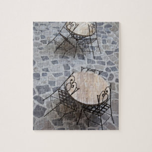 Puzzle Italie, Sardaigne, Castelsardo. Tables de café.