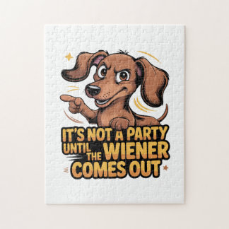 Puzzle It's Not A Party Until The Wiener Comes Out