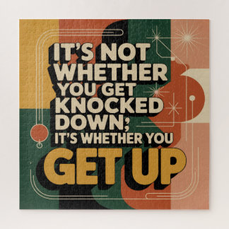 Puzzle It's Not Whether You Get Knocked Down