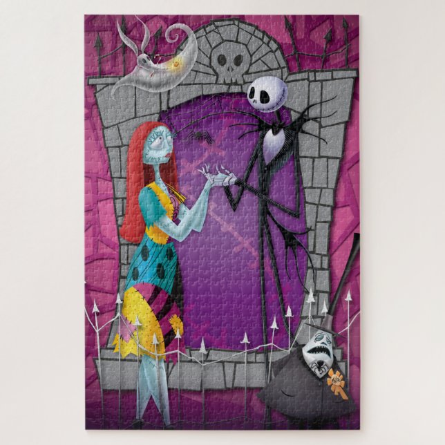 Puzzle Jack et Sally tenant les mains (Vertical)