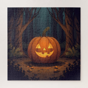 Puzzle Jack O'Lanterne Jaillissant Dans La Forêt