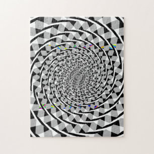 Puzzle Jacquard noir et blanc pour toujours Motif