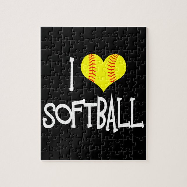 Puzzle J'Aime Le Softball (Vertical)