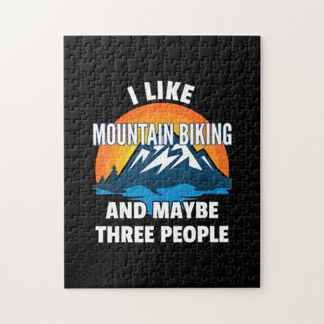 Puzzle j'aime le VTT et peut-être trois personnes (Vertical)
