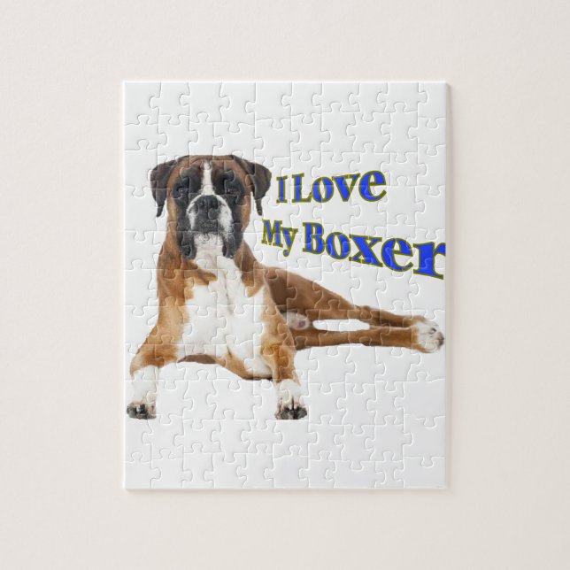 Puzzle J'aime mon boxeur (Vertical)
