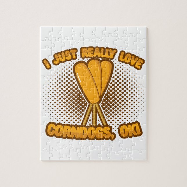 Puzzle J'Aime Vraiment Les Corndogs, OK ! (Vertical)