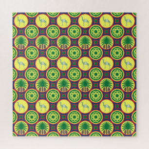 Puzzle Jamahiri ® Libye Motif africain