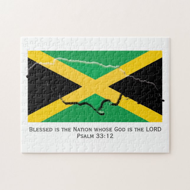 Puzzle JAMAÏQUE| Nation bénie| DRAPEAU JAMAÏCAIN (Horizontal)