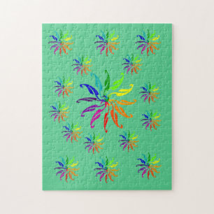 Puzzle - Jantes couleur sur vert