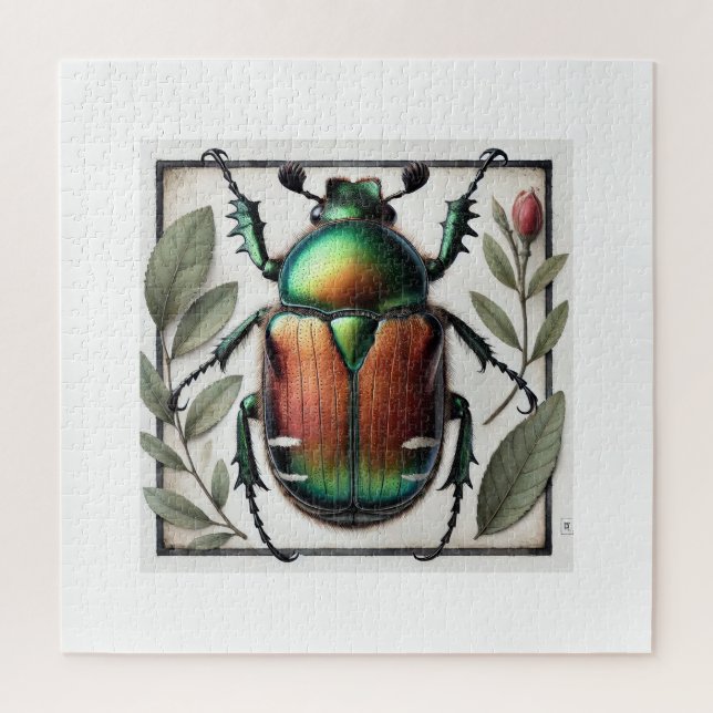 Puzzle Japanese beetle painting 110924IREF232 - Watercolo (Vertical)