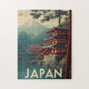 Puzzle Japon Mont Fuji vintage