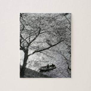 Puzzle Japon, Tokyo. Les cerisiers en fleurs à l'impéri