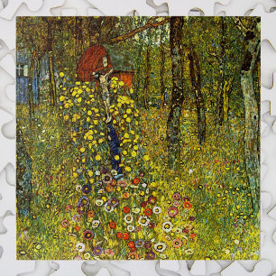 Puzzle Jardin agricole avec Crucifix par Gustav Klimt