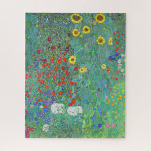 Puzzle Jardin agricole avec tournesol par Gustav Klimt