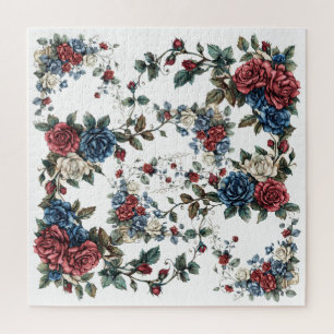 Puzzle Jardin Americana Roses Patriotiques
