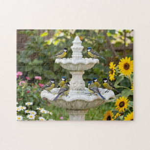 Puzzle Jardin de bain d'oiseaux d'été