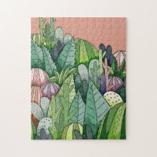 Puzzle Jardin de cactus charmant