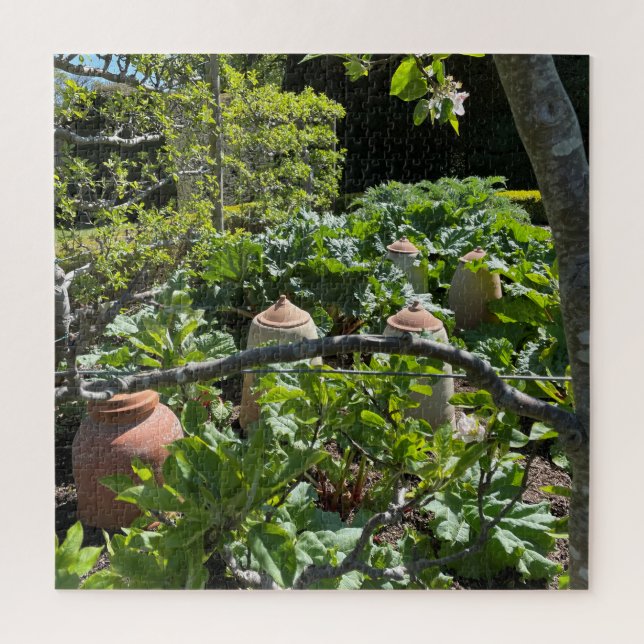 Puzzle Jardin de campagne avec Rhubarb et Pots en terre c (Vertical)