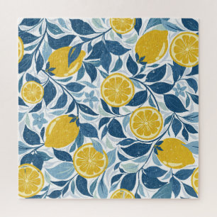 Puzzle Jardin de citron vert - Jaune clair et bleu