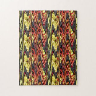Puzzle Jardin de pommes rouge jaune Abstrait