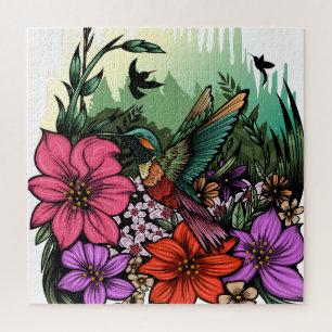 Puzzle Jardin des colibris