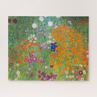 Puzzle Jardin des fleurs de Gustav Klimt