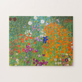 Puzzle Jardin des fleurs de Gustav Klimt