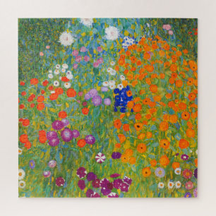 Puzzle Jardin des fleurs de Gustav Klimt