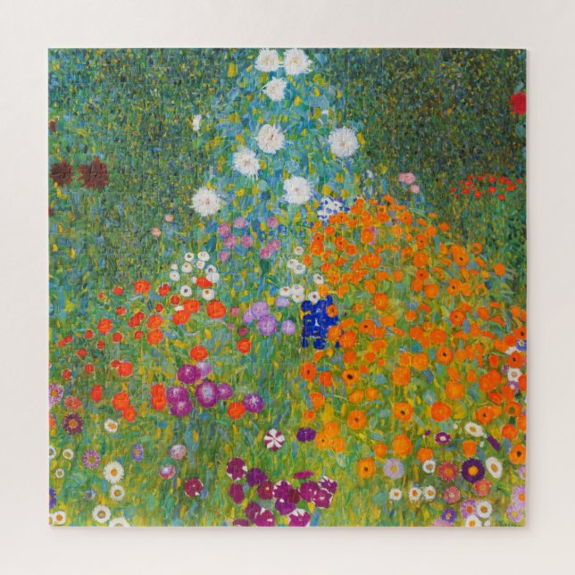 Puzzle Jardin des fleurs par Gustav Klimt (Vertical)
