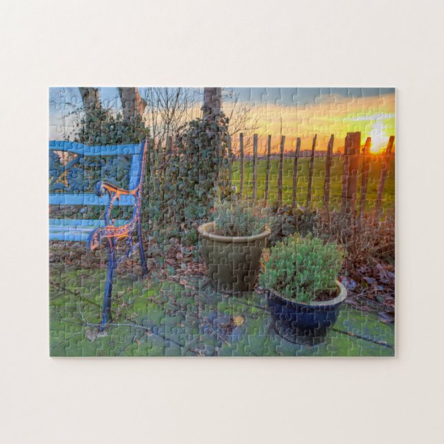 Puzzle Jardin d'hiver au coucher du soleil (Horizontal)