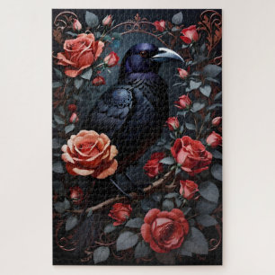 Puzzle Jardin Rose du Corbeau Noir