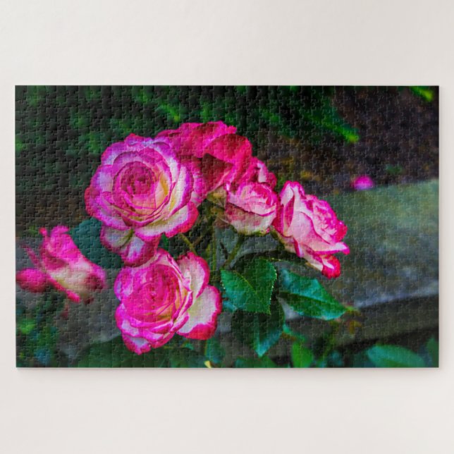 Puzzle Jardin rose rouge (Horizontal)