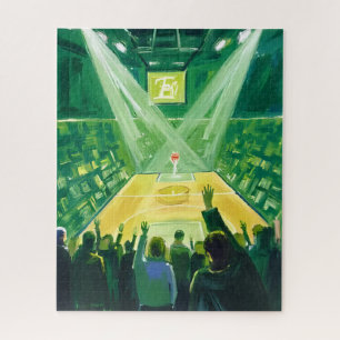 Puzzle Jardin Vert Basketball Boston Aquarelle