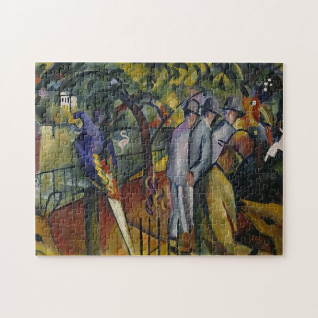 Puzzle Jardin zoologique I d'August Macke | (Horizontal)