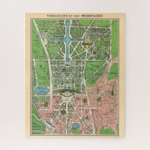 Puzzle Jardins de Versailles, Restauré Vintage 1920