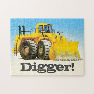 Puzzle jaune fait sur commande de bêcheur de la