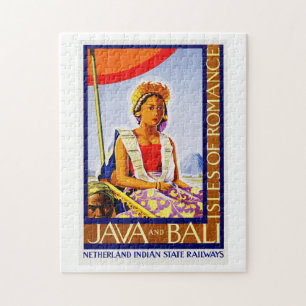 Puzzle Java et Bali Indonesia Vintage Travel
