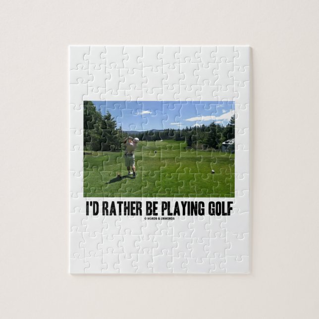 Puzzle Je jouerais plutôt au golf (le golfeur sur le (Vertical)