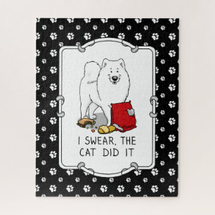 Puzzle Je jure, le chat l'a fait Samoyed Dog