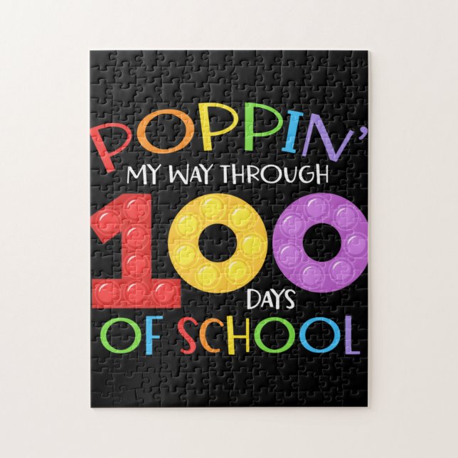 Puzzle Je passe 100 jours à l'école (Vertical)