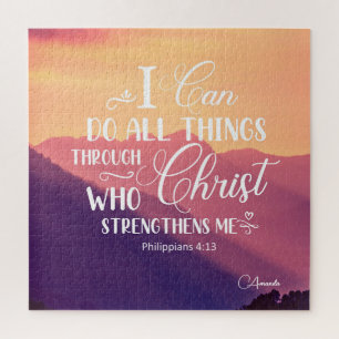 Puzzle Je peux faire toutes les choses Bible Christian pu