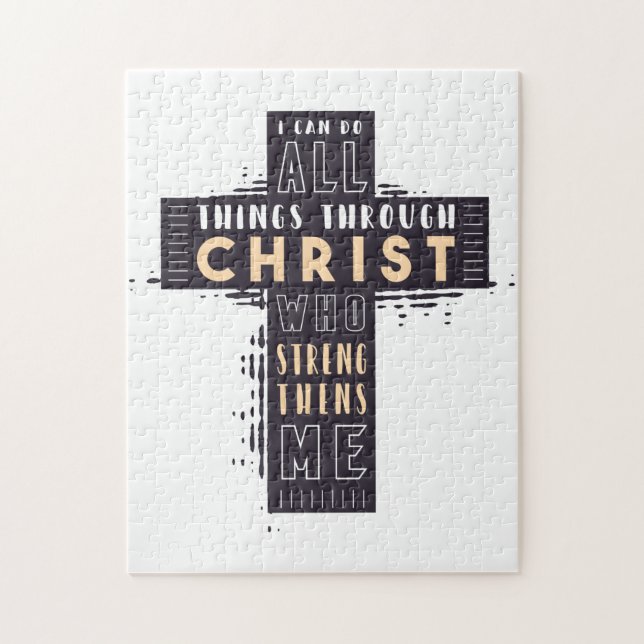 Puzzle Je Peux Faire Toutes Les Choses Par Jésus-Christ Q (Vertical)