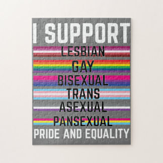 Puzzle Je soutiens Lesbienne Gay Bisexuel Trans Panne Ase