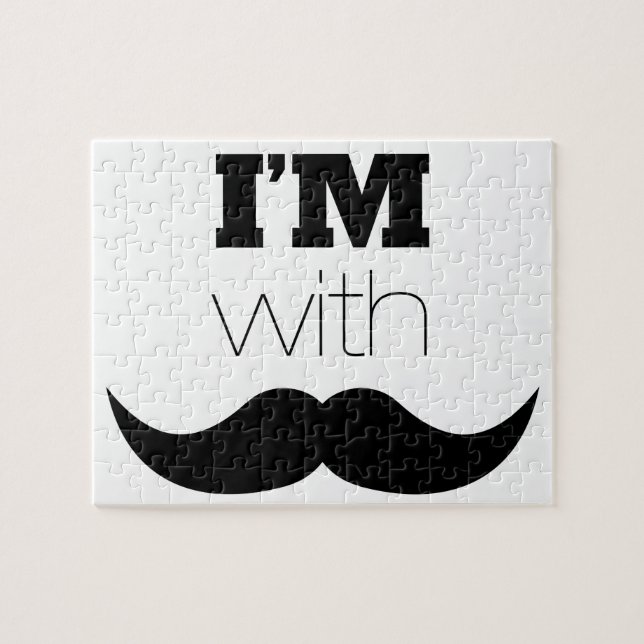 Puzzle Je suis avec Moustache (Horizontal)